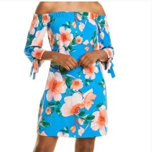 Vince Camuto Off Shoulder Hawaiian Print Dress, Size 14, NWT